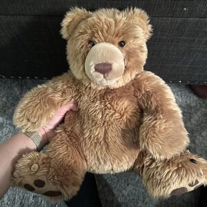 GUND TEDDY BEAR Brown Grizzly Plush Retired 13" Sitting Kohl's Cares For Kids